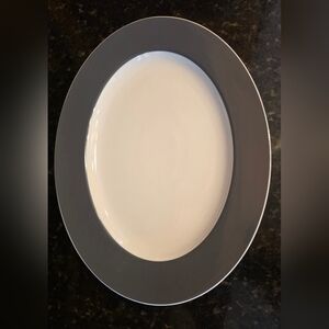 Rosenthal Thomas SUNNY DAY Oval 13" Gray Porcelain Serving Platter Germany